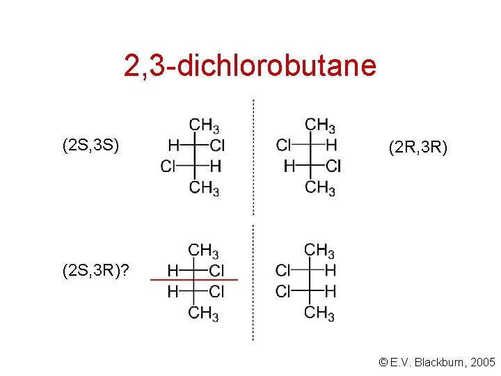 2, 3 -dichlorobutane (2 S, 3 S) (2 R, 3 R) (2 S, 3