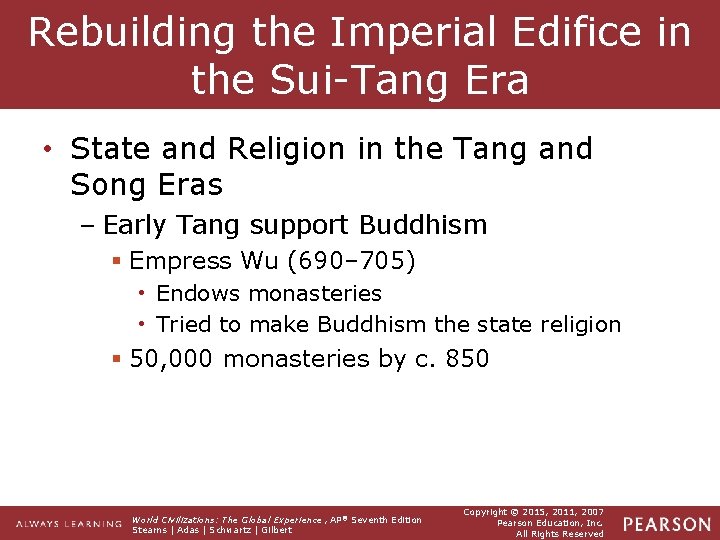 Rebuilding the Imperial Edifice in the Sui-Tang Era • State and Religion in the