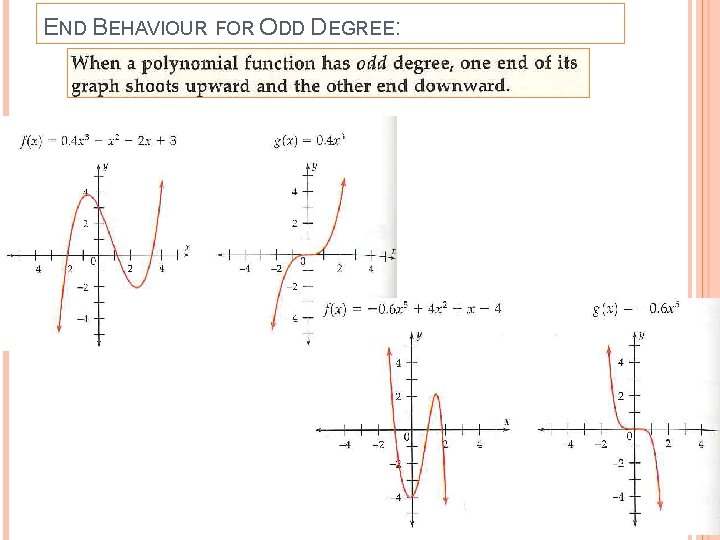 END BEHAVIOUR FOR ODD DEGREE: END BEHAVIOUR FOR ODD DEGREE:
