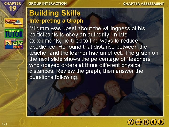Building Skills Interpreting a Graph Milgram was upset about the willingness of his participants