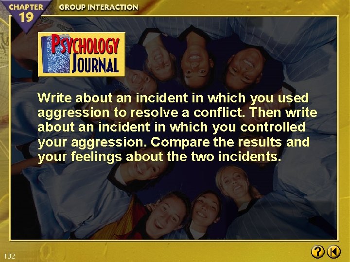 Write about an incident in which you used aggression to resolve a conflict. Then