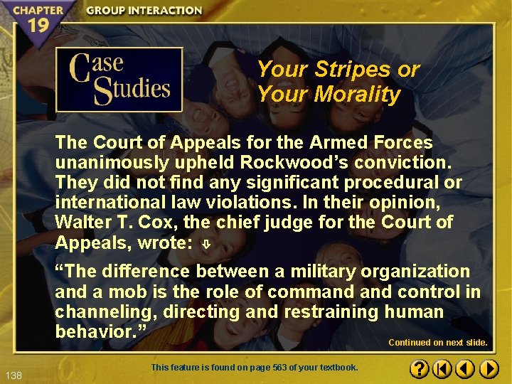 Your Stripes or Your Morality The Court of Appeals for the Armed Forces unanimously