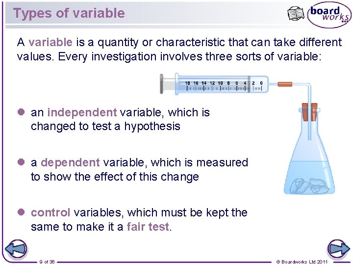 Types of variable A variable is a quantity or characteristic that can take different
