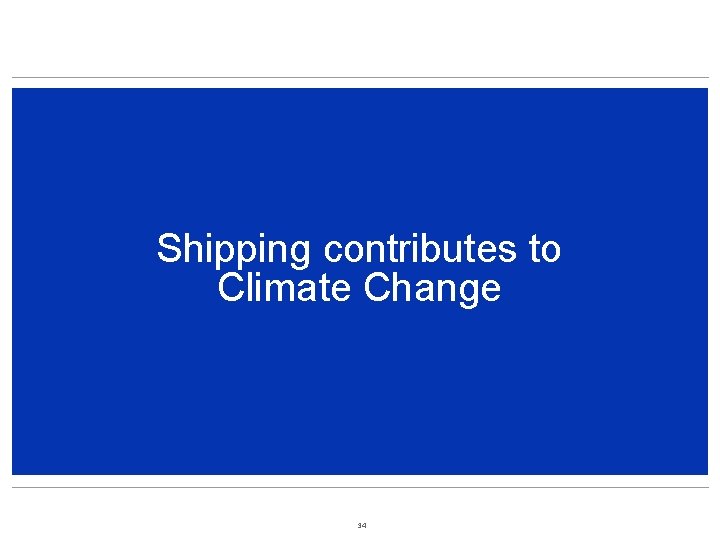 Shipping contributes to Climate Change 34 