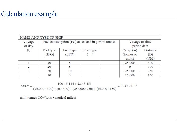 Calculation example 49 