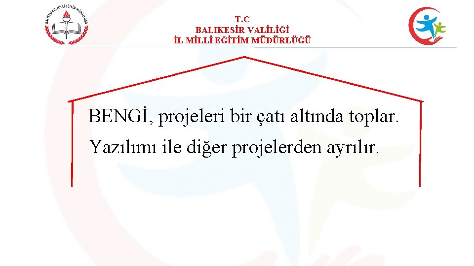 T. C BALIKESİR VALİLİĞİ İL MİLLİ EĞİTİM MÜDÜRLÜĞÜ BENGİ, projeleri bir çatı altında toplar.