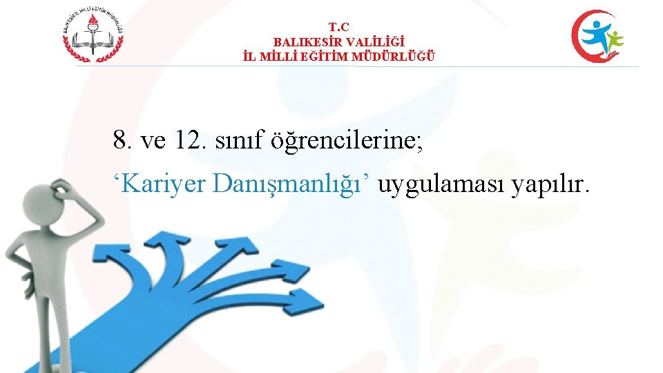 T. C BALIKESİR VALİLİĞİ İL MİLLİ EĞİTİM MÜDÜRLÜĞÜ 8. ve 12. sınıf öğrencilerine; ‘Kariyer