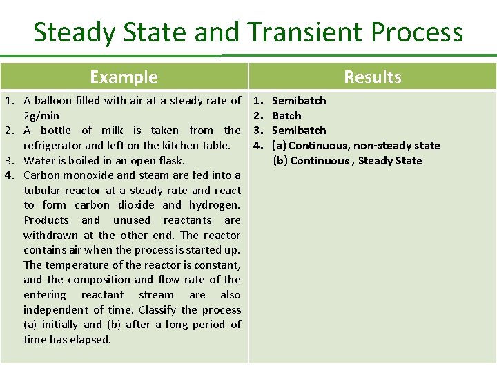 Steady State and Transient Process Example 1. A balloon filled with air at a