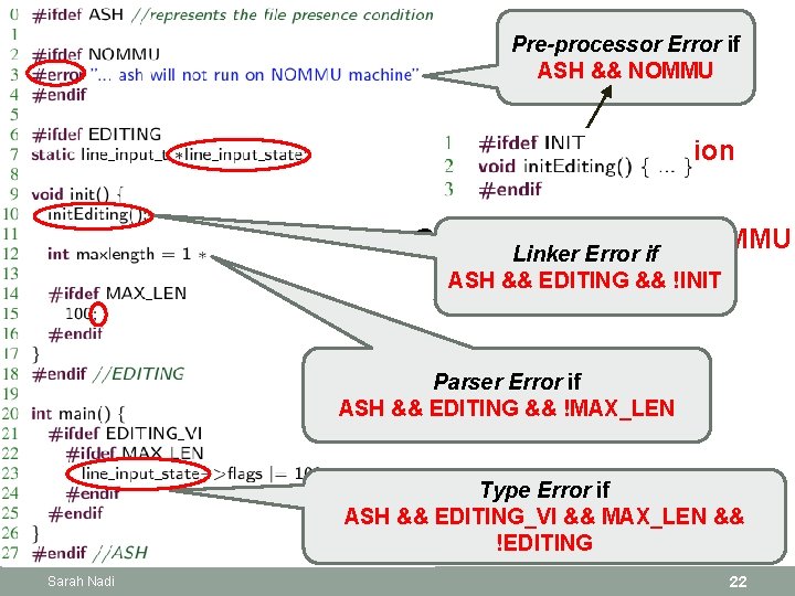 Pre-processor Error if ASH && NOMMU Invalid Configuration Constraint: ASH => !NOMMU Linker Error