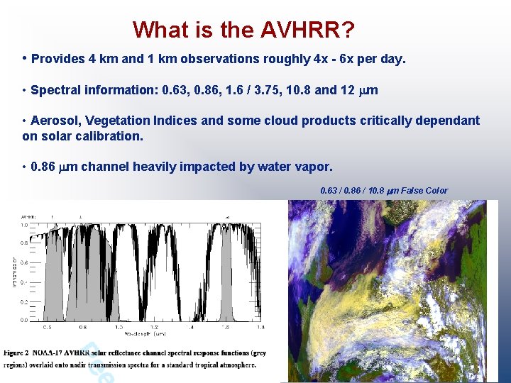 What is the AVHRR? • Provides 4 km and 1 km observations roughly 4