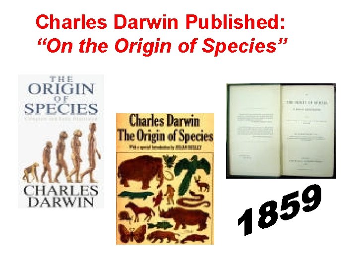 Charles Darwin Published: “On the Origin of Species” 