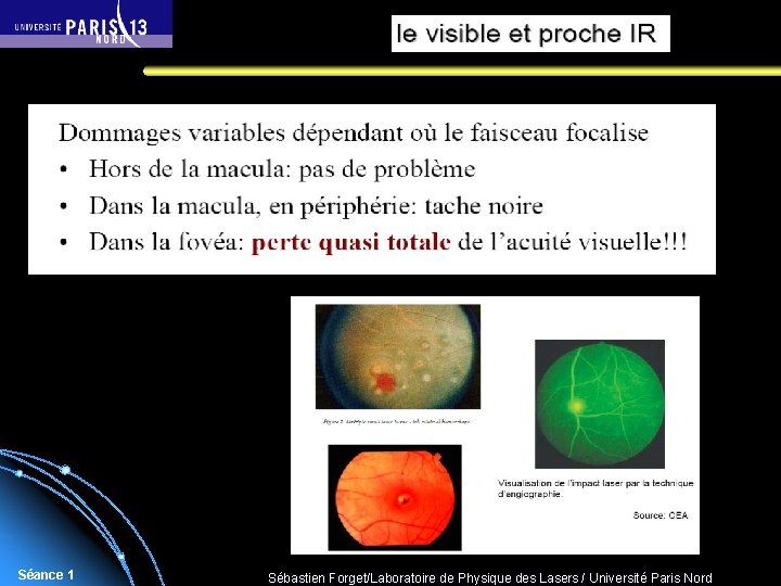 Séance 1 Sébastien Forget/Laboratoire de Physique des Lasers / Université Paris Nord 