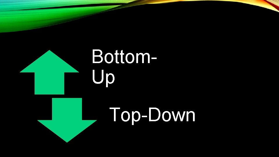 Bottom. Up Top-Down 