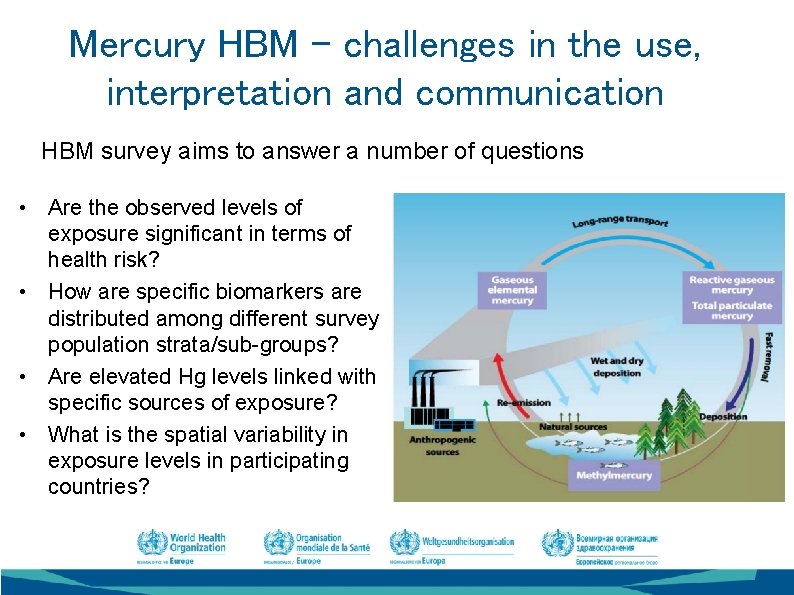 Mercury HBM – challenges in the use, interpretation and communication HBM survey aims to