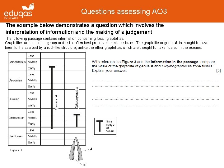 Questions assessing AO 3 The example below demonstrates a question which involves the interpretation