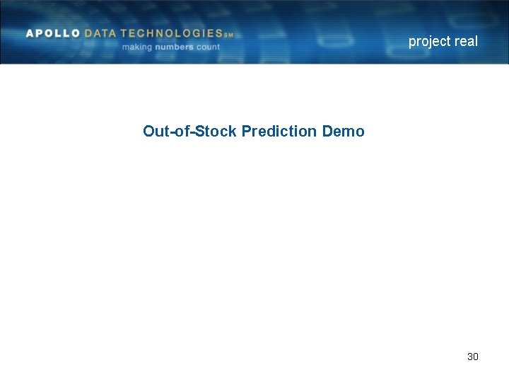 project real Out-of-Stock Prediction Demo 30 