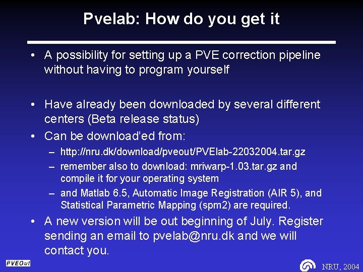Pvelab: How do you get it • A possibility for setting up a PVE