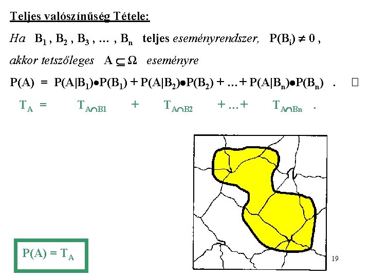 Teljes valószínűség Tétele: Ha B 1 , B 2 , B 3 , …