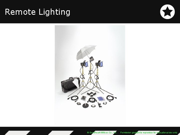 Remote Lighting © Goodheart-Willcox Co. , Inc. Permission granted to reproduce for educational use