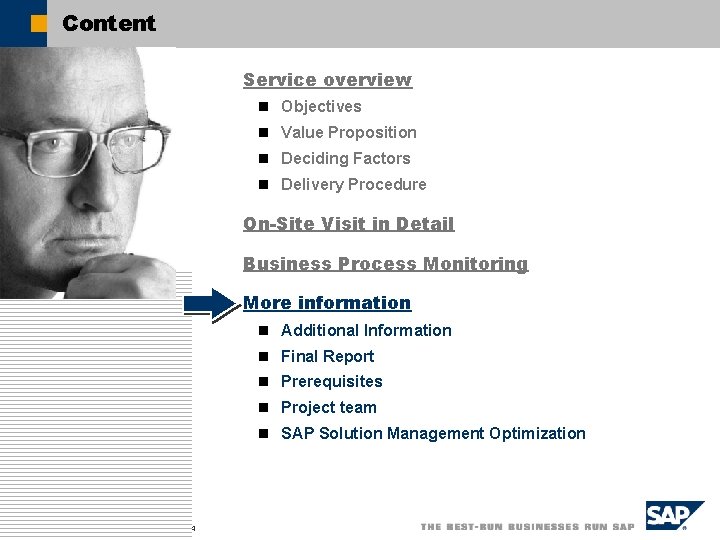 Content Service overview n Objectives n Value Proposition n Deciding Factors n Delivery Procedure