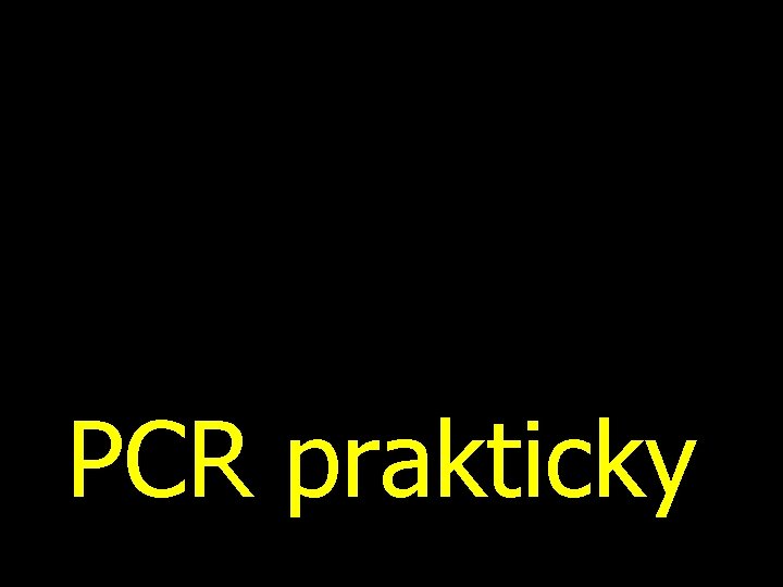 PCR prakticky 