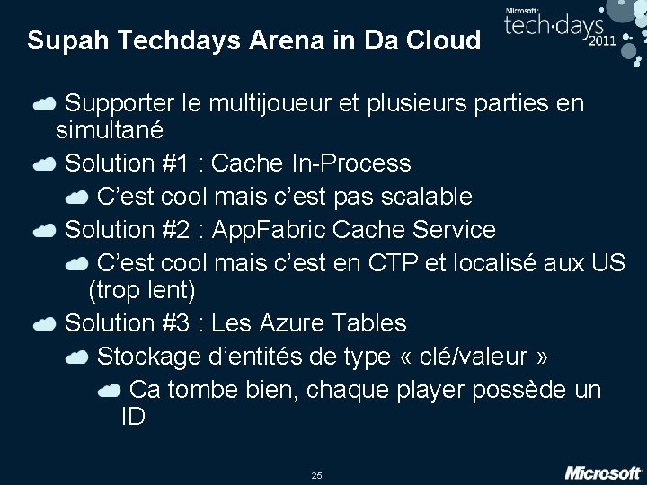 Supah Techdays Arena in Da Cloud Supporter le multijoueur et plusieurs parties en simultané