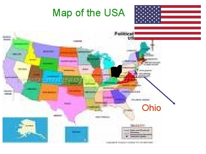 Map of the USA Ohio 
