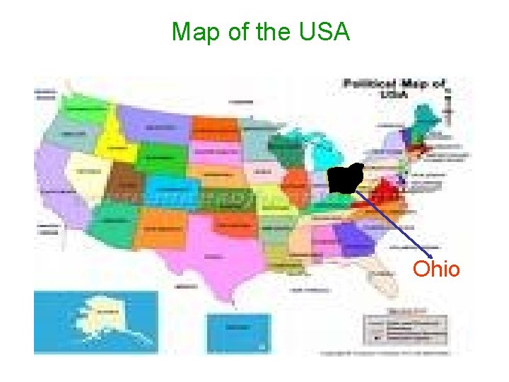 Map of the USA Ohio 