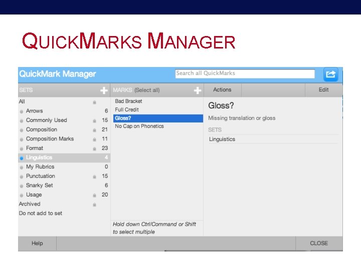 QUICKMARKS MANAGER 