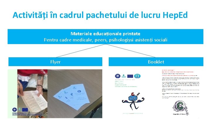 Activități ȋn cadrul pachetului de lucru Hep. Ed Materiale educaționale printate Pentru cadre medicale,