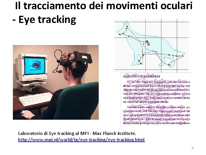  Il tracciamento dei movimenti oculari - Eye tracking Laboratorio di Eye tracking al