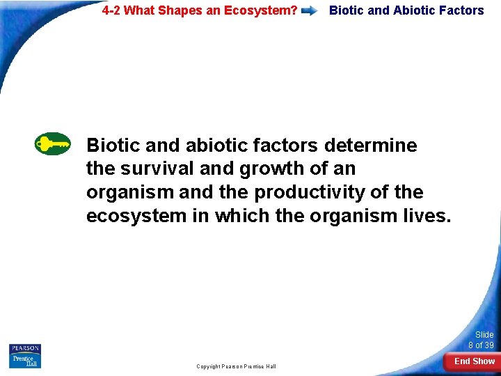 4 -2 What Shapes an Ecosystem? Biotic and Abiotic Factors Biotic and abiotic factors