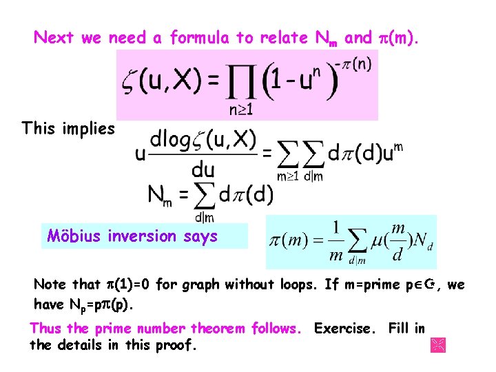 Next we need a formula to relate Nm and (m). This implies Möbius inversion