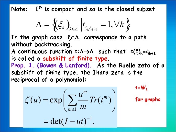 Note: IZ is compact and so is the closed subset In the graph case