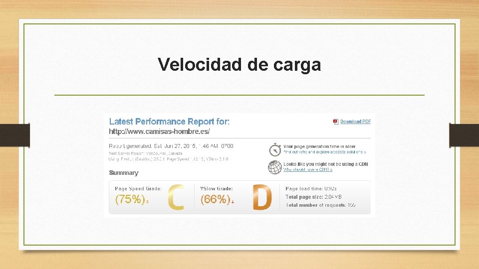 Velocidad de carga 