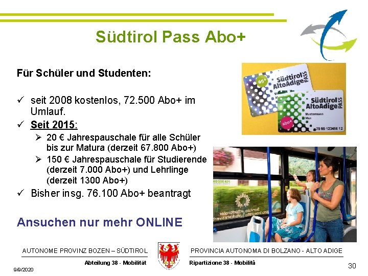 Südtirol Pass Abo+ Für Schüler und Studenten: ü seit 2008 kostenlos, 72. 500 Abo+