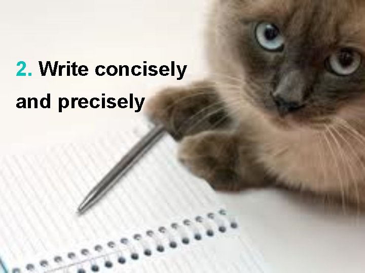 2. Write concisely and precisely 