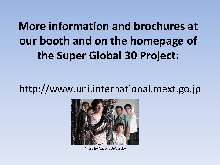 More information and brochures at our booth and on the homepage of the Super