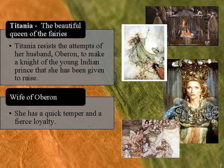 Titania - The beautiful queen of the fairies • Titania resists the attempts of