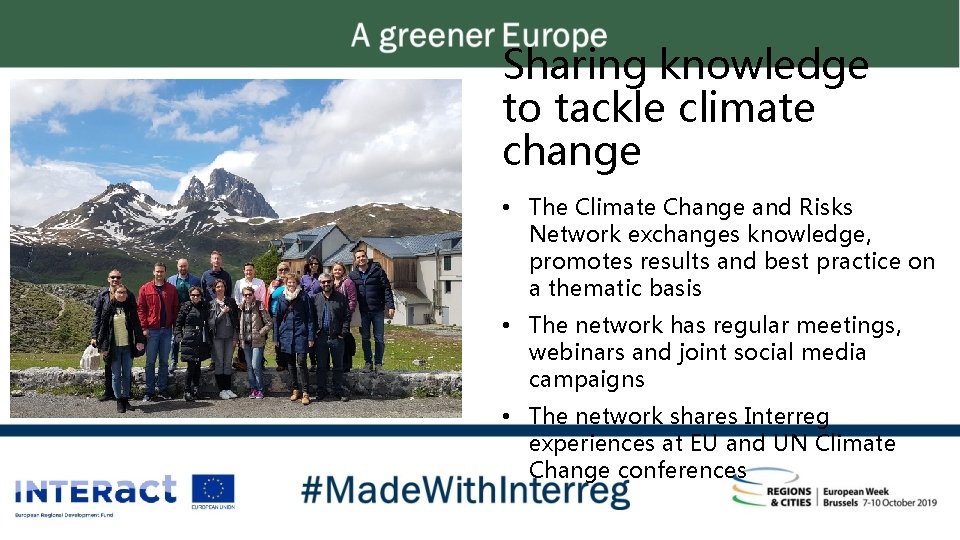 Sharing knowledge to tackle climate change • The Climate Change and Risks Network exchanges