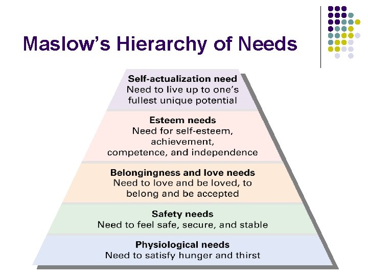 Maslow’s Hierarchy of Needs 