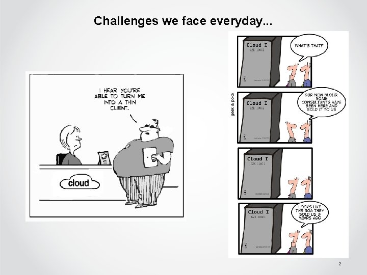 Challenges we face everyday. . . 2 