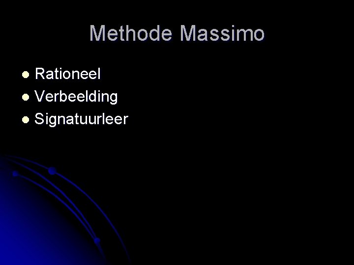 Methode Massimo Rationeel l Verbeelding l Signatuurleer l 