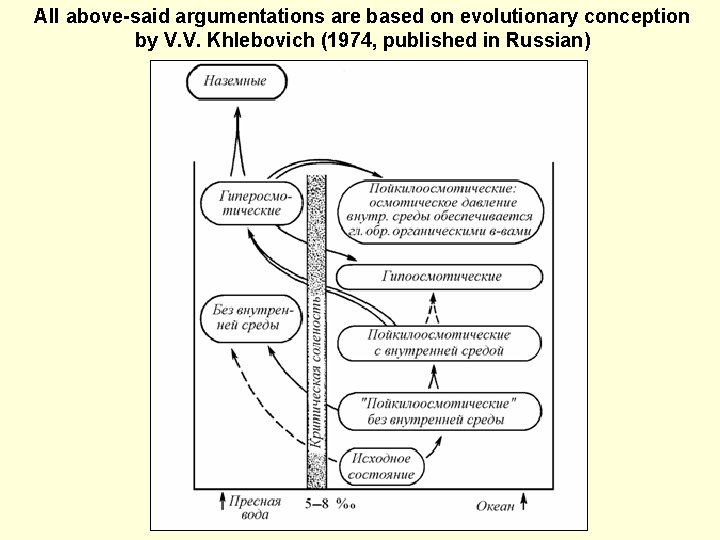 All above-said argumentations are based on evolutionary conception by V. V. Khlebovich (1974, published