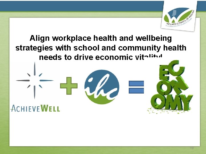 Align workplace health and wellbeing strategies with school and community health needs to drive