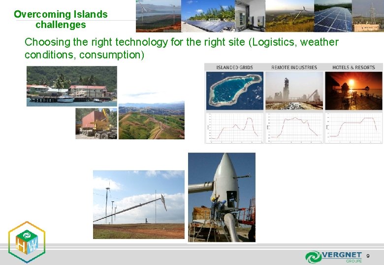 Overcoming Islands challenges Choosing the right technology for the right site (Logistics, weather conditions,