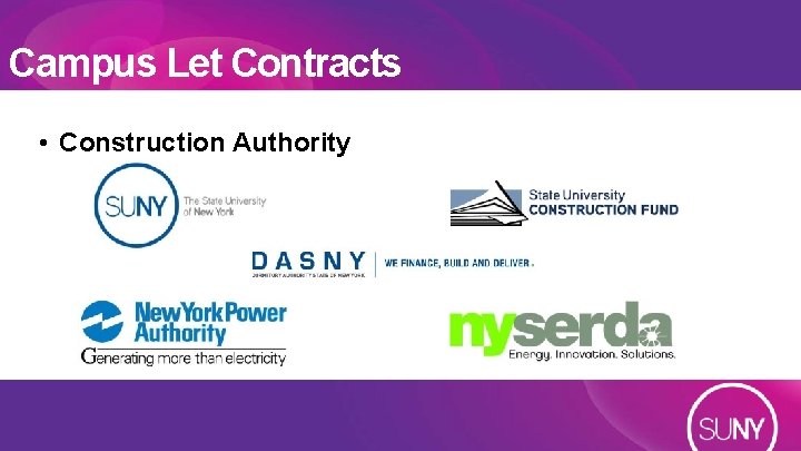 Campus Let Contracts • Construction Authority 