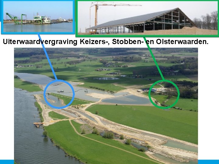 Uiterwaardvergraving Keizers-, Stobben- en Olsterwaarden. 