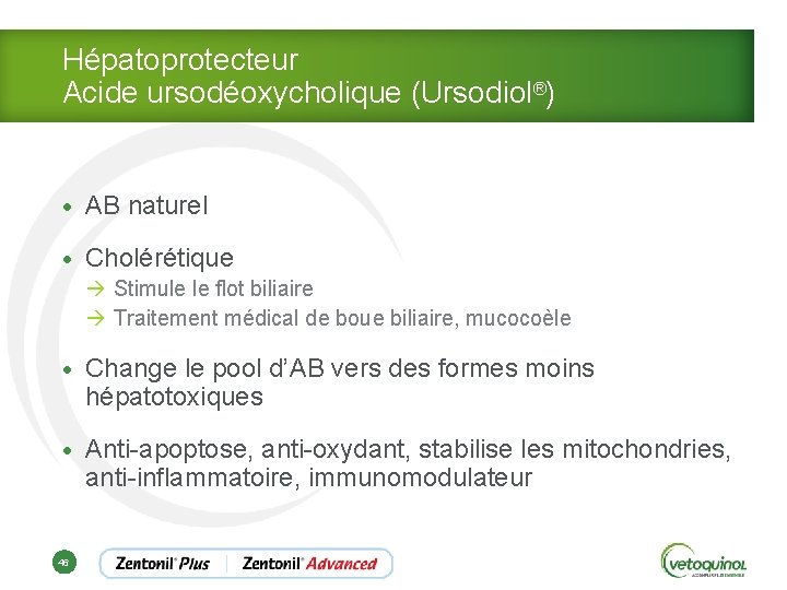 Hépatoprotecteur Acide ursodéoxycholique (Ursodiol®) • AB naturel • Cholérétique à Stimule le flot biliaire