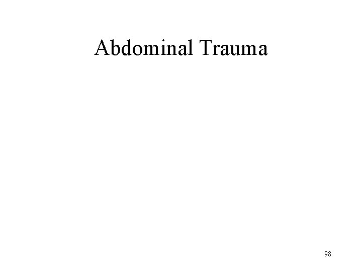 Abdominal Trauma 98 